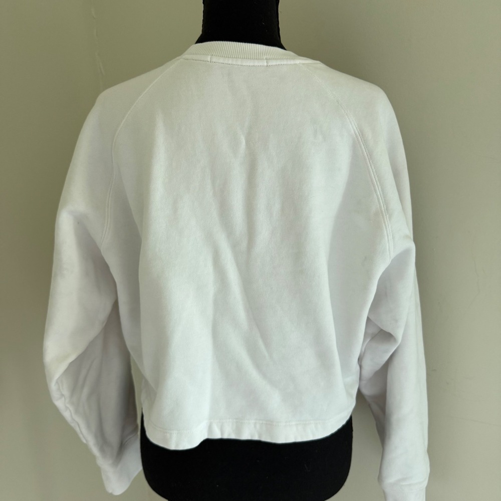 Greyson Housewife Embroidered Crewneck Sweatshirt White Women's M Made in Peru - Picture 2 of 10